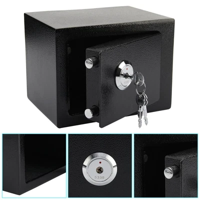 £23.99 • Buy Solid Steel Safe Security Fireproof Home Office Money Cash Valuables Box Black