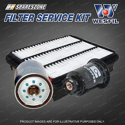Wesfil Oil Air Fuel Filter Service Kit For Mitsubishi FTO Import 2.0L 94-01 • $63.99