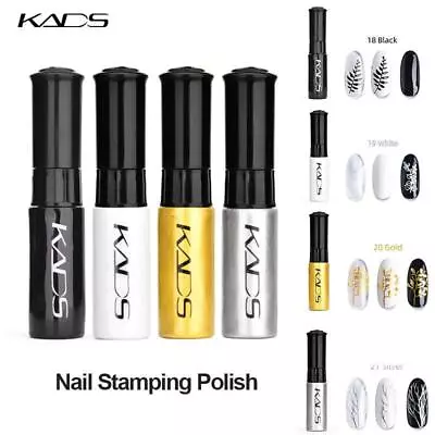 Nail Polish Set Stamp 4pcs/set Stamping Polish Kit Nail Art Gold Silver Black Na • $41.80