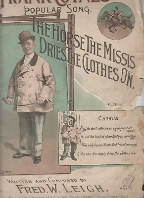 FRANK COYNE Horse Missis Dries Clothes On Sheet Music Hall Theatre • £9.50