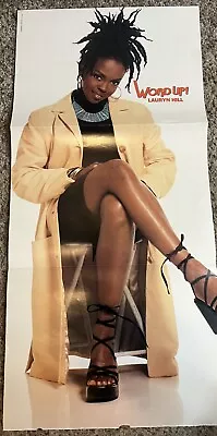 RARE 90s Double-Sided LAURYN HILL FUGEES WORD UP Magazine Clippings Poster! • $14.99
