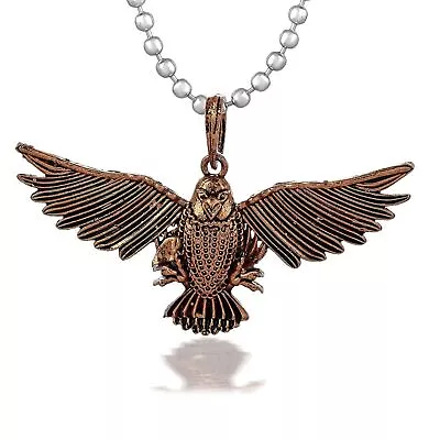 Eagle Patriotic Tag Pendant Wings Necklace Hawk Biker Locket For Men And Women • £15.22