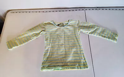 Mustard Pie Girls Size 2T Shirt Mint Green Yellow Stripes Long Sleeve • $5