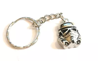 STAR WARS STORMTROOPER Helmet Figurine Metal Replica Keychain Key Chain USA • $8.99