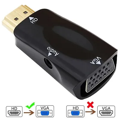 HDMI-compatible To VGA Cable ConverterFemale VGA To HDMI Male Converter Adapter • $10.99