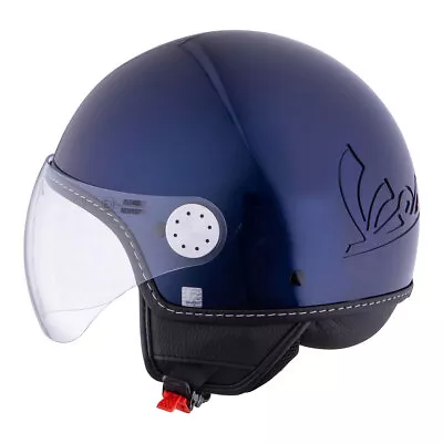 Helmet Jet PIAGGIO VESPA VISOR 3.0 Blue 289/A • $272.60