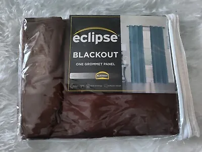 Eclipse Thermaback Microfiber Blackout Window Curtain Panel Brown 63  X 42   • $8.99