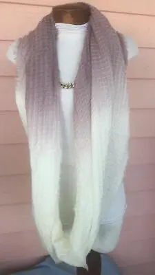 I-N-C Infinity Scarf Soft NEW NWT $29 Dusty Lilac White Silver Ombre Shimmer • $18.99