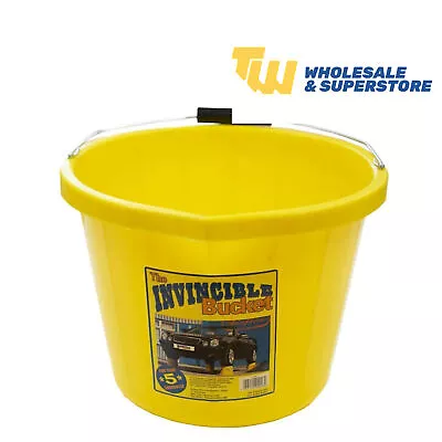 4x Invincible Heavy Duty Builders Plasterers Extra Strong Bucket 15L Mixing Tub • £26.49