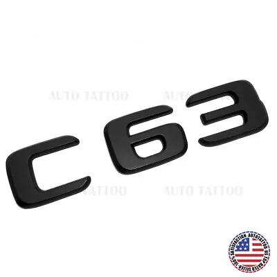 17-21 C 63 AMG Emblem Trunk Lid Letter Logo Nameplate Badge Decorate Matte Black • $17.99