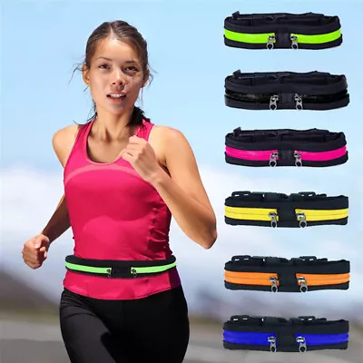 Waterproof  Runner Waist Bum Bag Running Jogging Sport Belt  Zip Fanny Pouch • $4.83