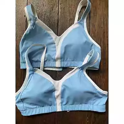 Moving Comfort Brooks Bras Lot Womens M Vero A/B Padded Blue & White 34AB-36AB • $31