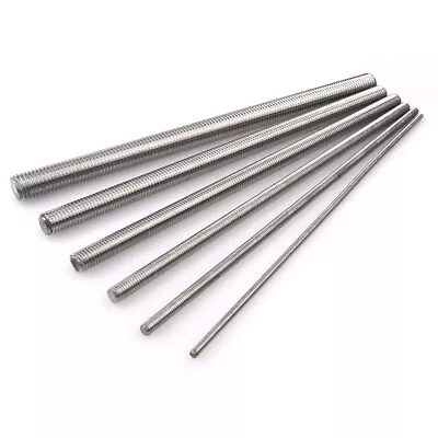 4xFULLY THREADED ROD/BAR/STUDDING/ALLTHREAD M4/M6/M8/M10/M12/M14 STAINLESS STEEL • £5.70