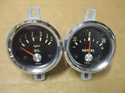 Vintage 1960s VDO Amp Oil Gauge  2 3/8    Ampere Oel  BMW Audi • $109.65