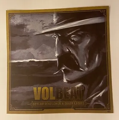 VOLBEAT OUTLAW GENTLEMEN & SHADY LADIES RECORD STORE PROMO FLAT POSTER *Rare #ed • $14.99