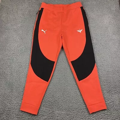 Puma Mens Melo Dime Pants Drycell Sz Large Basketball Athletic Joggers Red Blast • $24.90