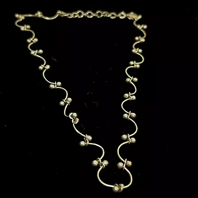 Funky Vintage 925 Sterling Silver Interlocking Choker Necklace 16” • $15