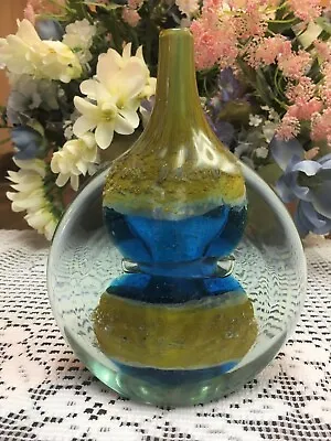  Exquisite Mdina Signed Glass Art Lollipop Vase Made In Malta • $225