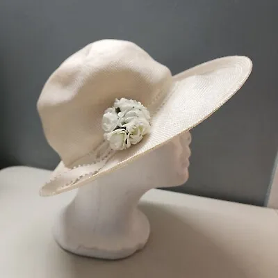 Vintage Street Smart By Betmar  Women's Ladies Church White Hat Fast Shipping  • $19.99