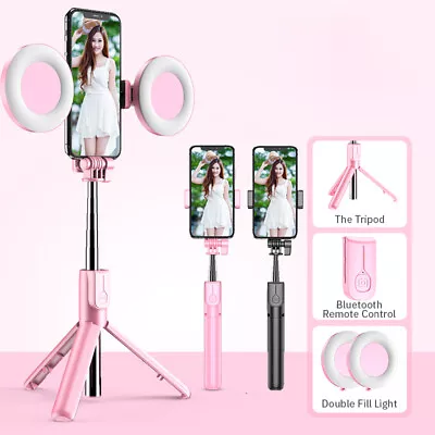 Bluetooth Remote Extendable Selfie Stick Ring Light Tripod For IPhone Android • $20.01