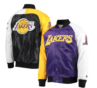  Los Angeles Lakers Starter Purple/Gold/White Tricolor Remix Snap- Jacket  • $127.99