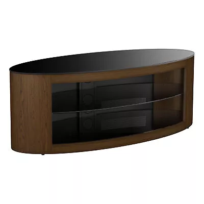 AVF Buckingham Oval TV Stand Rounded Round Wood & Glass For 37  To 55  LED CURVE • £259