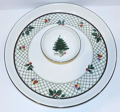 Lovely Mikasa Heritage Cab08 Christmas Story Chip & Dip Set • $32.99