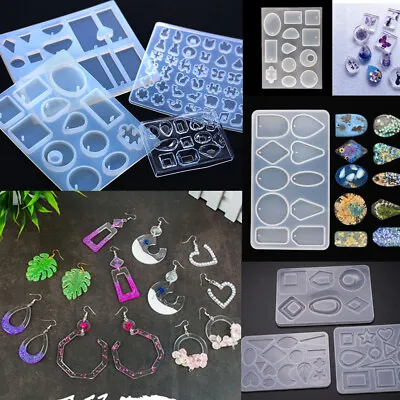 £3.29 • Buy Silicone Earring Pendant Mold Jewelry Resin Mould Kit Casting Craft Making DIY