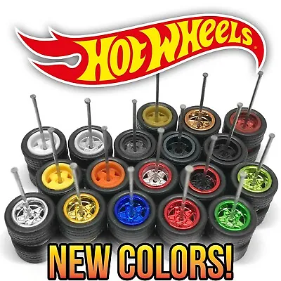 1/64 Scale STAR DEEP DISH 5 Spoke Real Rider Wheels Rims Tires Set For Hot Wheel • $3.99