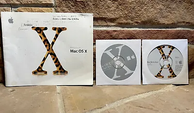 Apple Mac OS X V10.2 Jaguar Install Discs 1 & 2 Macintosh Operating System 2002 • $35