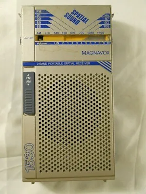 1980's Magnavox Portable D1530 Spatial Sound AM/FM Radio Clean 4 Parts Or Repair • $13.95