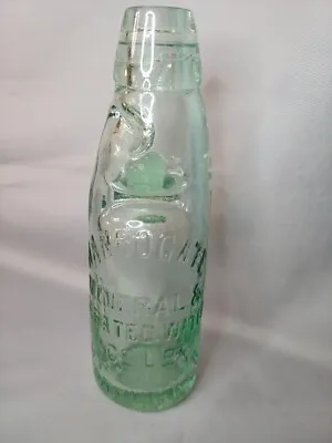 Codd Bottle Harrogate Mineral & Aerated Water 1890s Antique Green England NM • $29.95