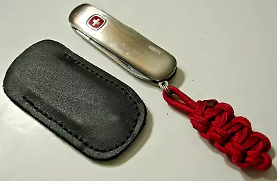 Slip Sheath + Lanyard  For Wenger Esquire Victorinox Wenger Or Similar Knife Usa • $27.77