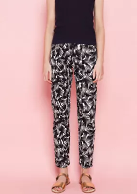 Gorman Straight Leg Cotton Monochrome Print Pants Size 12 • $25