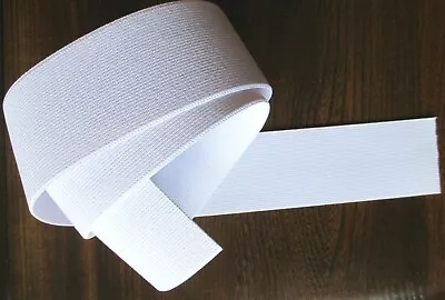 £6.97 • Buy White Premium Quality NURSE BELT ELASTIC 50mm Wide X 1 Meter
