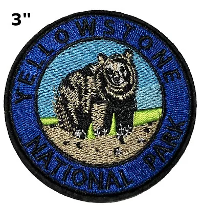 Yellowstone National Park~Montana~USA~Embroidered Patch~3  Round~Iron Or Sew On • $5.50