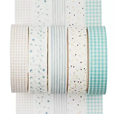 YUBX 5 Rolls Washi Tape Set Creative Basic Skinny Decorative Tapes For Scrapbook • $9.89