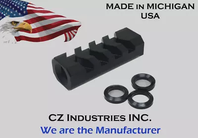 Muzzle Brake Compensator 1/2x28 With Qty 3 Crush Washers • $43.50