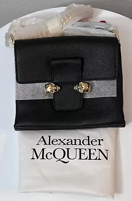 $1628.54 • Buy Alexander McQueen Twin Skull Chain Leather Crossbody Bag Small NWT