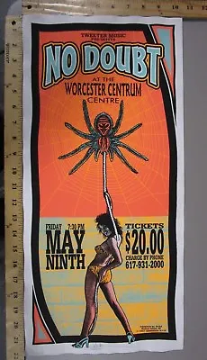 $45 • Buy 1997 Rock Concert Poster No Doubt Mark Arminski Signed Worcester Center Spider