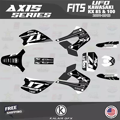 Graphics Kit For Kawasaki KX85 KX100 UFO Restyle 2001-2013 Axis Series - White • $187.99