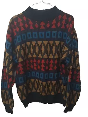 Vtg 90s Gitano Men's Sweater Size L 100% Acrylic Grandpa Pullover Sweater • $14.39