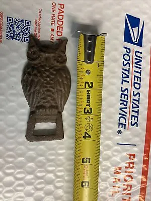 Cast Iron Antique Style Hoot 4 Inch X 2 Inch OWL Bottle Opener Beer Soda Vintage • $10.89