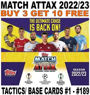 £0.99 • Buy Match Attax 2022/23 22/23 Champions League - Base Cards #1 - #189 / Tactics