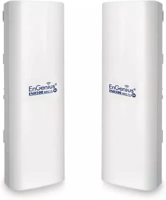 EnGenius ENH500v3 Wi-Fi 5 Wave 2 AC867 5GHz Plug-n-Play Wireless Bridge 2-Pack • $70.49