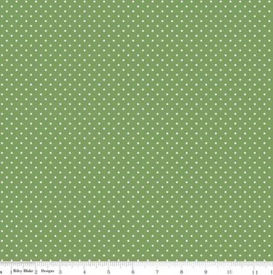 1/4 Yard 9”x42” Riley Blake Swiss Dot (Printed) Clover Green Cotton Quilt Fabric • $3.15