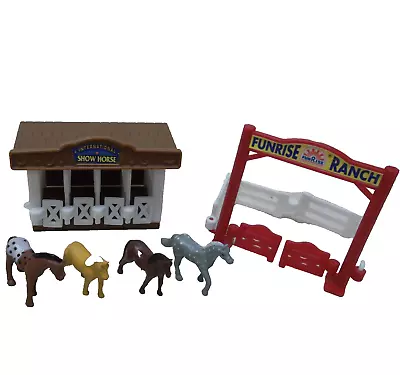 Vintage Funrise Mini Horse Ranch Playset Miniature Horse Figure Toys Equestrian • $14.99