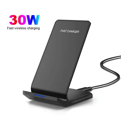 30W Wireless Fast Charger Charging Stand Dock For Samsung S22 S23 S24 IPhone 15 • $14.99