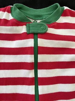 Hannah Andersson EUC/NWOT? Red/Green/Wht Stripe Organic Cotton PJ-6-12Mos 70cm • $16