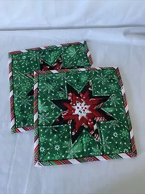 New Handmade Potholders Hotpads Snowflakes Candy Canes Holiday • $20